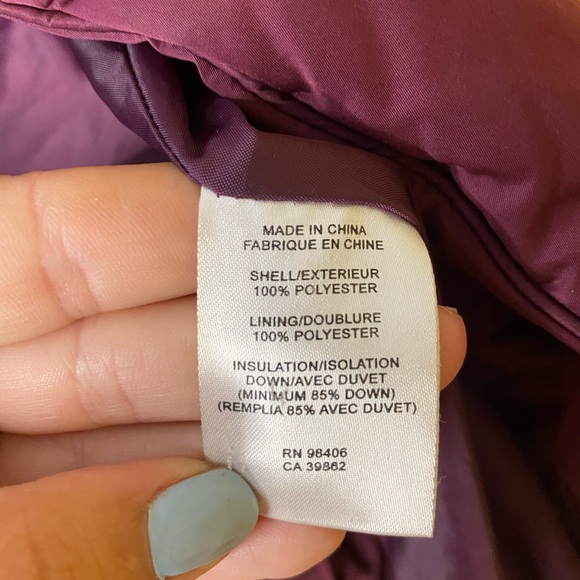 Theory Coat Size Small Cropped Puffer Purple - Picture 9 of 10